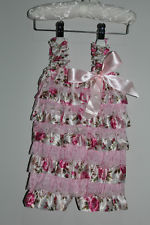 Lace and Satin Romper -  Pink/Floral