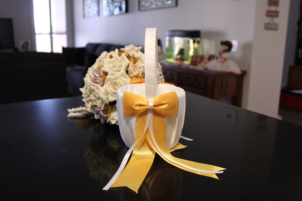 Flower Girl Basket - Yellow