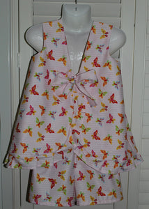 Pink Butterfly Top and Shorts
