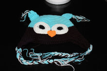 Load image into Gallery viewer, Owl Ear Flap Crochet Beanie (White Eyes)
