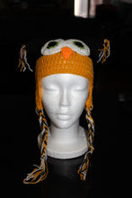 Load image into Gallery viewer, Owl Ear Flap Crochet Beanie (Mustard)
