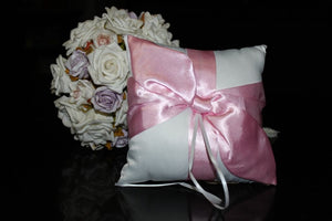 Wedding Ring Bearer Pillow - Pink