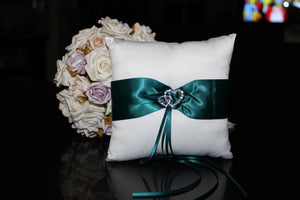 Wedding Ring Bearer Pillow - Green